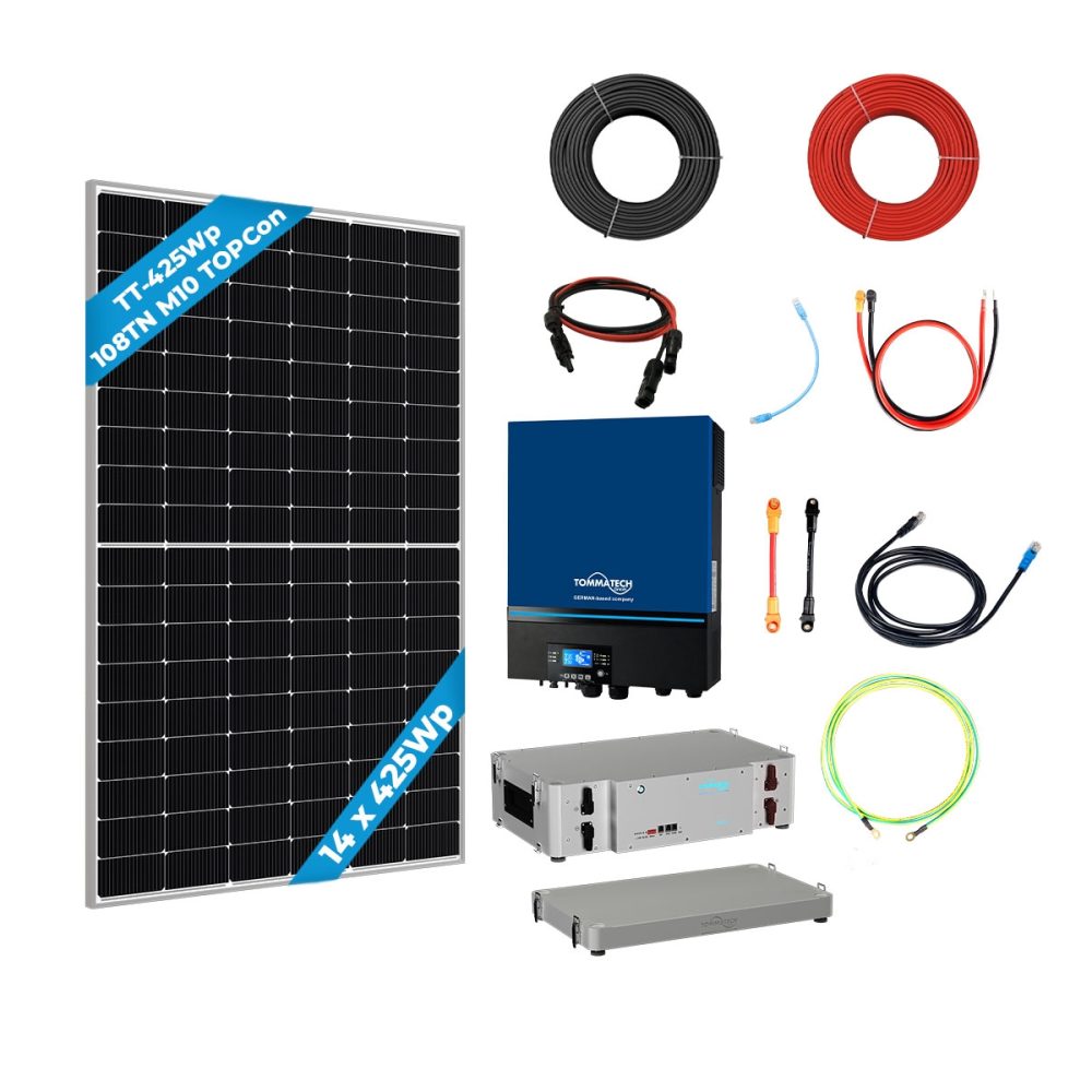 6 Kw Lityum Solar Güneş Paneli Paketi Günlük 25 Kw