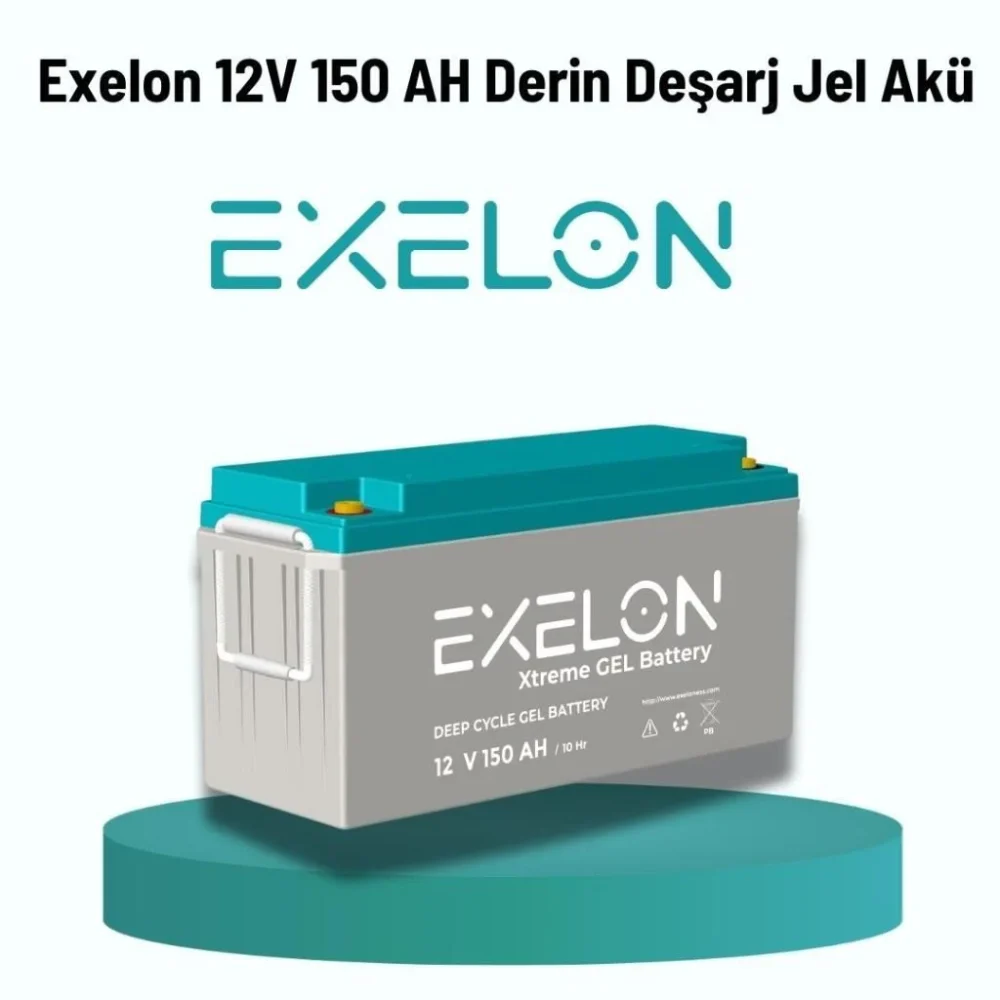 Exelon 12V 150 Ah Amper Jel Akü Derin Döngü